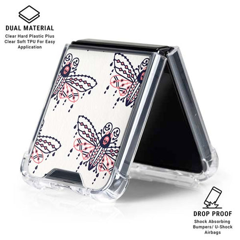 Blush Moth by Cat Coq Galaxy Z Flip6 Clear Case