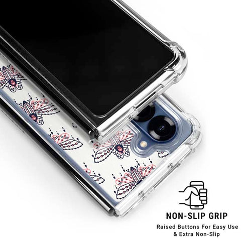 Blush Moth by Cat Coq Galaxy Z Fold6 Clear Case