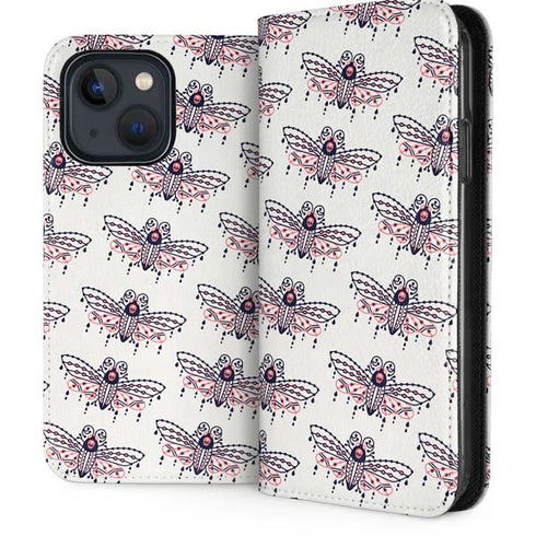 Blush Moth by Cat Coq iPhone 15 Folio Case