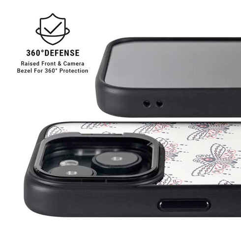 Blush Moth by Cat Coq iPhone 15 Plus Kickstand Case