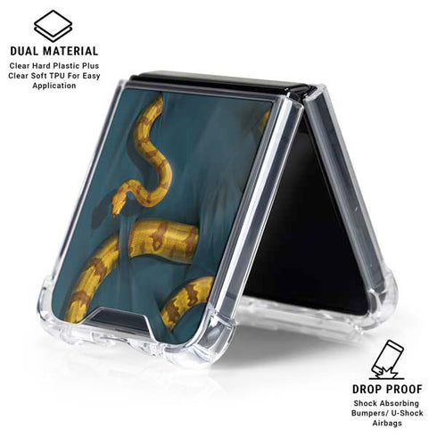 Boa Constrictor by Vincent Hie Galaxy Z Flip6 Clear Case