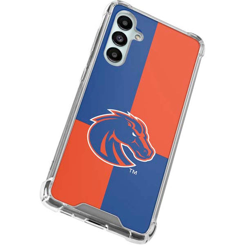 Boise State University Broncos Checkered Galaxy A16 5G Clear Case