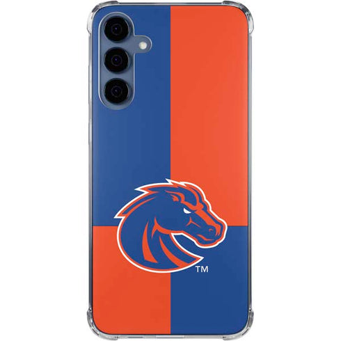 Boise State University Broncos Checkered Galaxy A35 5G Clear Case