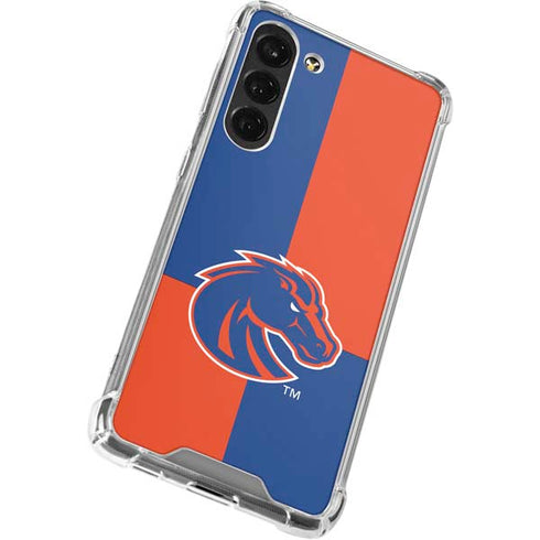 Boise State University Broncos Checkered Galaxy S24 FE Clear Case