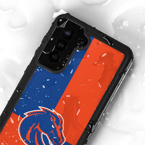 Boise State University Broncos Checkered Galaxy S24 Plus Waterproof Case