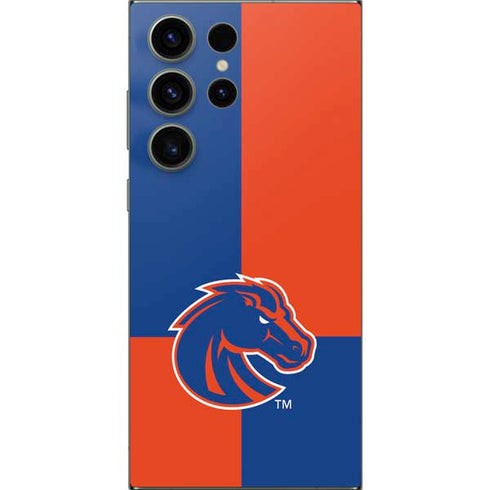 Boise State University Broncos Checkered Galaxy S25 Ultra Skin