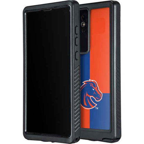 Boise State University Broncos Checkered Galaxy S24 Ultra Waterproof Case