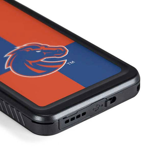 Boise State University Broncos Checkered Galaxy S24 Waterproof Case