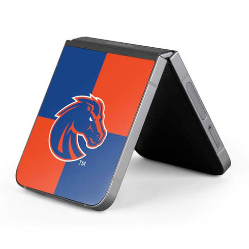 Boise State University Broncos Checkered Galaxy Z Flip6 Skin
