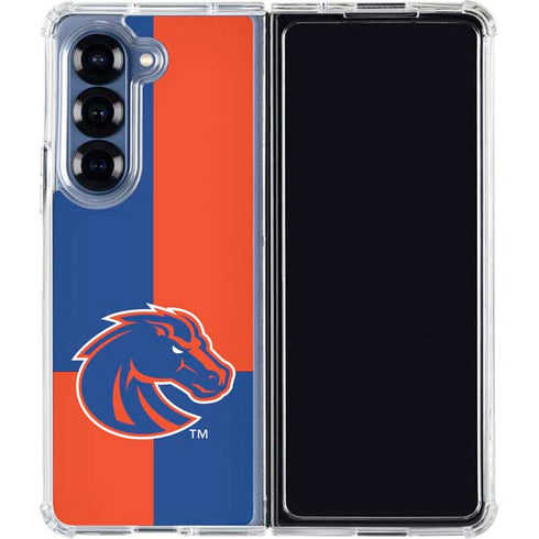 Boise State University Broncos Checkered Galaxy Z Fold6 Clear Case