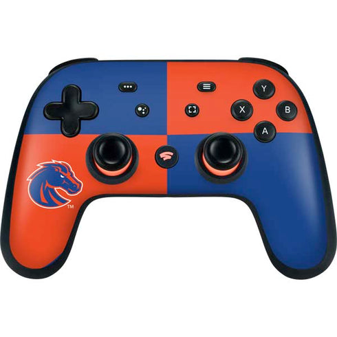 Boise State University Broncos Checkered Google Stadia Controller Skin