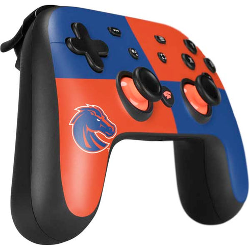 Boise State University Broncos Checkered Google Stadia Controller Skin