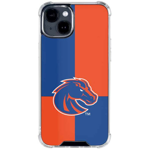 Boise State University Broncos Checkered iPhone 15 Clear Case