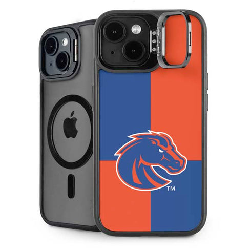 Boise State University Broncos Checkered iPhone 15 Kickstand Case