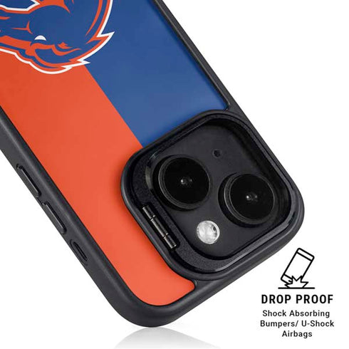 Boise State University Broncos Checkered iPhone 15 Kickstand Case