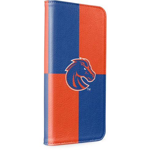 Boise State University Broncos Checkered iPhone 15 Plus Folio Case