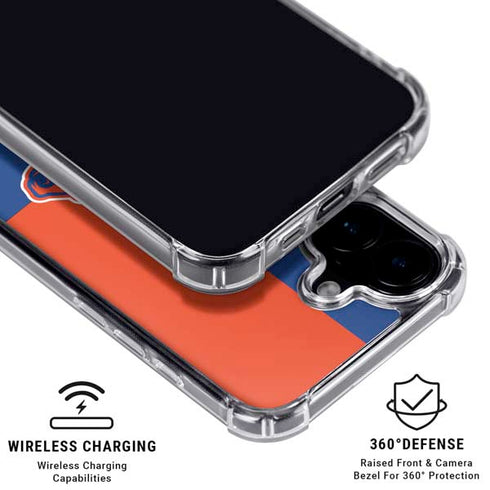 Boise State University Broncos Checkered iPhone 16 Plus Clear Case