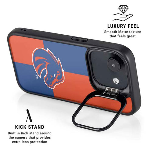 Boise State University Broncos Checkered iPhone 16e Kickstand Case