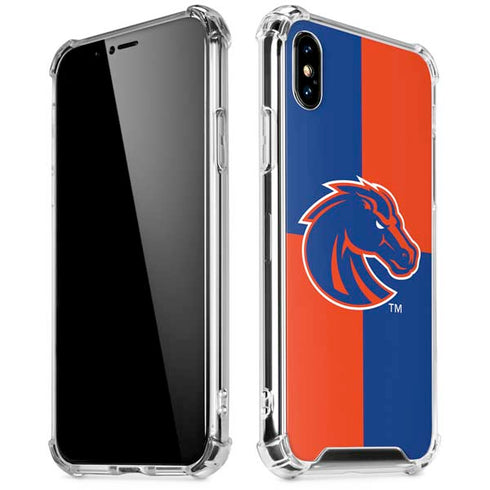 Boise State University Broncos Checkered iPhone X/XS Clear Case
