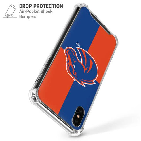 Boise State University Broncos Checkered iPhone X/XS Clear Case