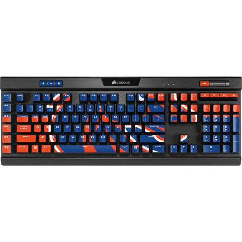 Boise State University Broncos Checkered K95 RGB PLATINUM Mechanical Gaming Keyboard Skin