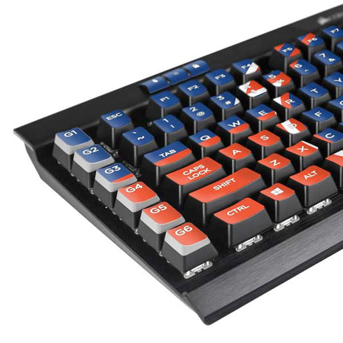 Boise State University Broncos Checkered K95 RGB PLATINUM Mechanical Gaming Keyboard Skin