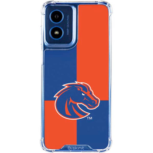 Boise State University Broncos Checkered Moto G 5G (2024) Clear Case