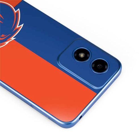 Boise State University Broncos Checkered Moto G Play 4G (2024) Skin