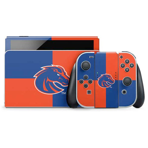 Boise State University Broncos Checkered Nintendo Skins