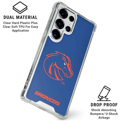 Boise State University Broncos Mascot Galaxy S25 Ultra Clear Case