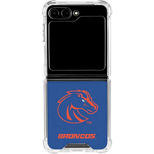 Boise State University Broncos Mascot Galaxy Z Flip5 5G Clear Case