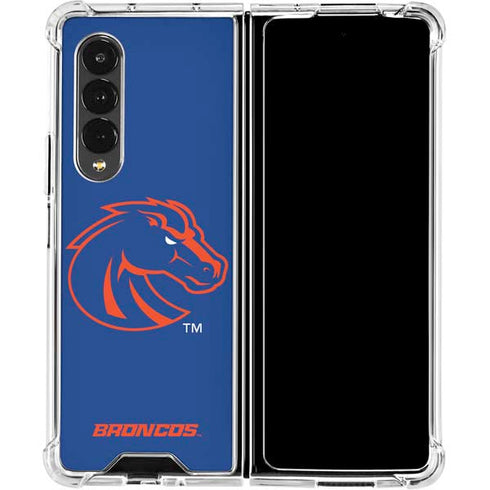 Boise State University Broncos Mascot Galaxy Z Fold4 5G Clear Case