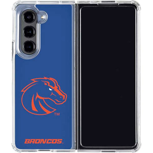 Boise State University Broncos Mascot Galaxy Z Fold5 5G Clear Case