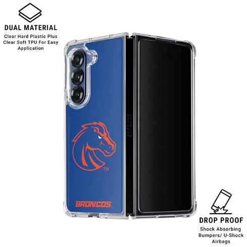 Boise State University Broncos Mascot Galaxy Z Fold6 Clear Case