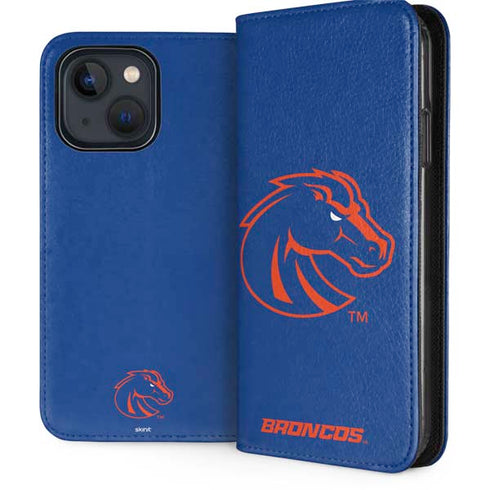 Boise State University Broncos Mascot iPhone 14 Plus Folio Case