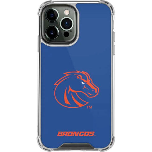 Boise State University Broncos Mascot iPhone 14 Pro Max Clear Case