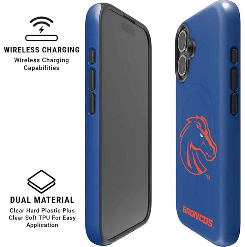 Boise State University Broncos Mascot iPhone 16 Magsafe Impact Case