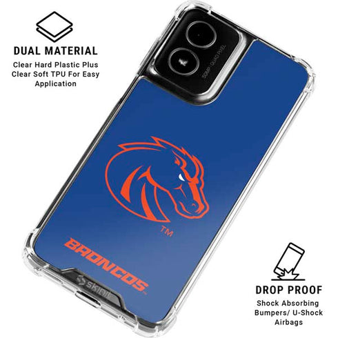 Boise State University Broncos Mascot Moto G Power 5G (2024) Clear Case
