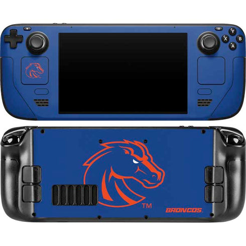 Boise State University Broncos Mascot Steam Deck Handheld Gaming Computer OLED Skin
