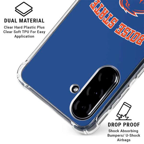 Boise State University Collegiate Text Galaxy A36 5G Clear Case