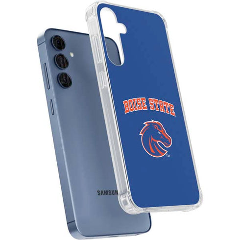 Boise State University Collegiate Text Galaxy A55 5G Clear Case
