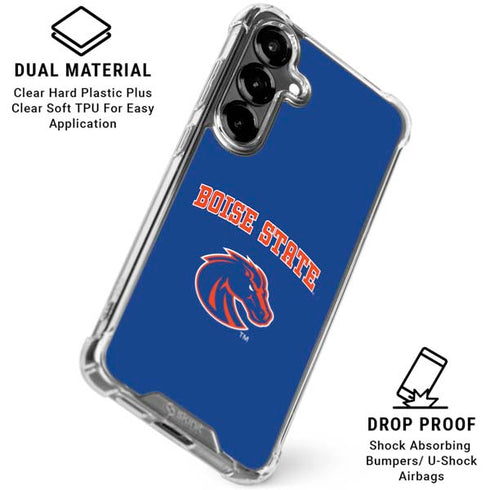 Boise State University Collegiate Text Galaxy S26 Plus Clear Case