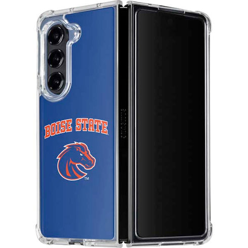 Boise State University Collegiate Text Galaxy Z Fold5 5G Clear Case