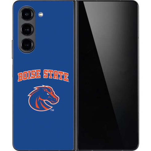 Boise State University Collegiate Text Galaxy Z Fold5 5G Skin