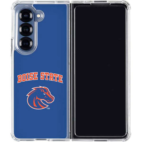 Boise State University Collegiate Text Galaxy Z Fold7 Clear Case