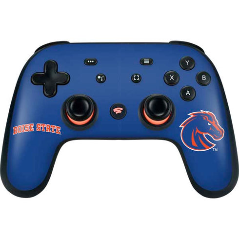 Boise State University Collegiate Text Google Stadia Controller Skin