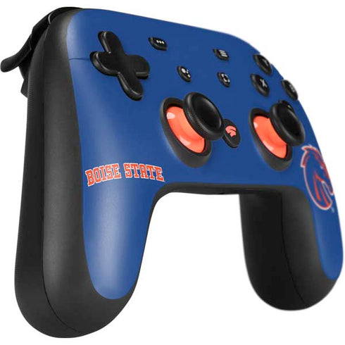 Boise State University Collegiate Text Google Stadia Controller Skin