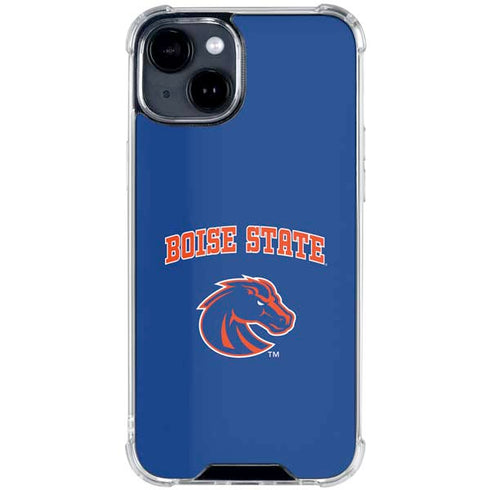 Boise State University Collegiate Text iPhone 15 Clear Case