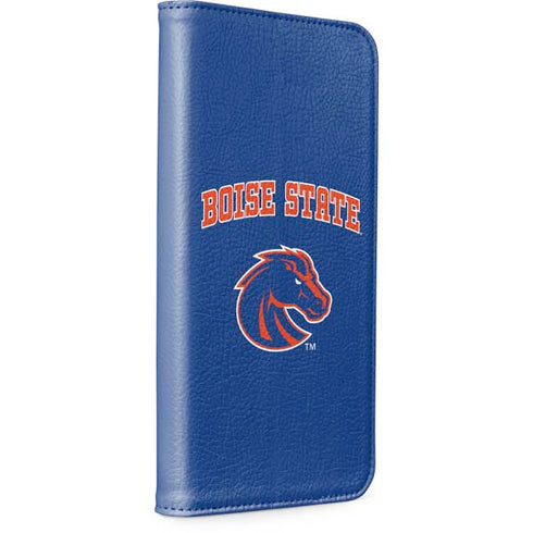 Boise State University Collegiate Text iPhone 15 Plus Folio Case