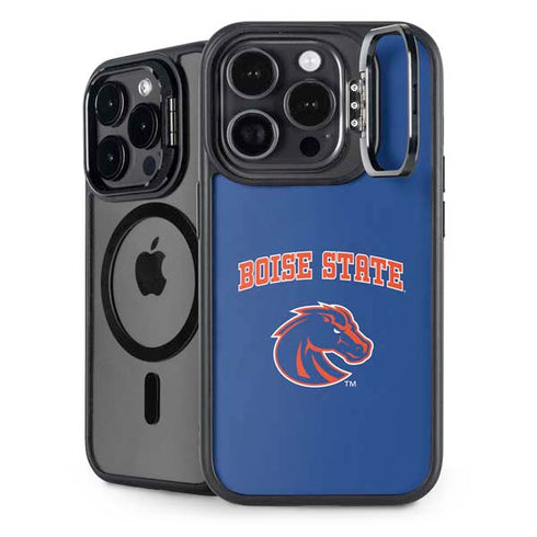Boise State University Collegiate Text iPhone 15 Pro Max Kickstand Case